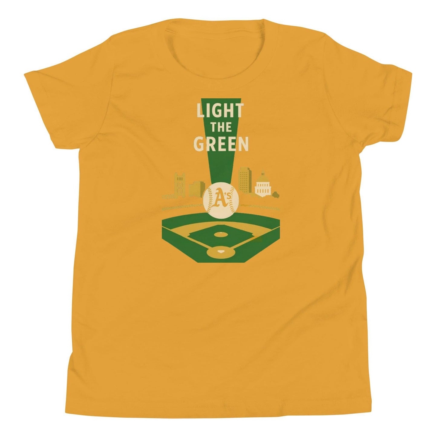 Light the Green A's Youth Short Sleeve T-Shirt