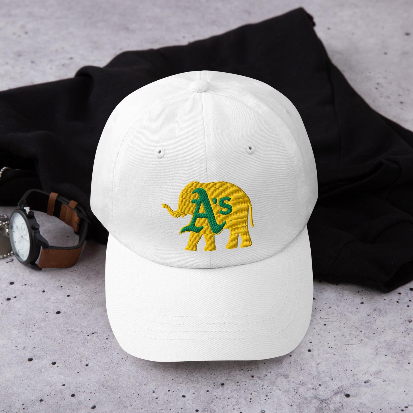 A's Elephant (gold) cap