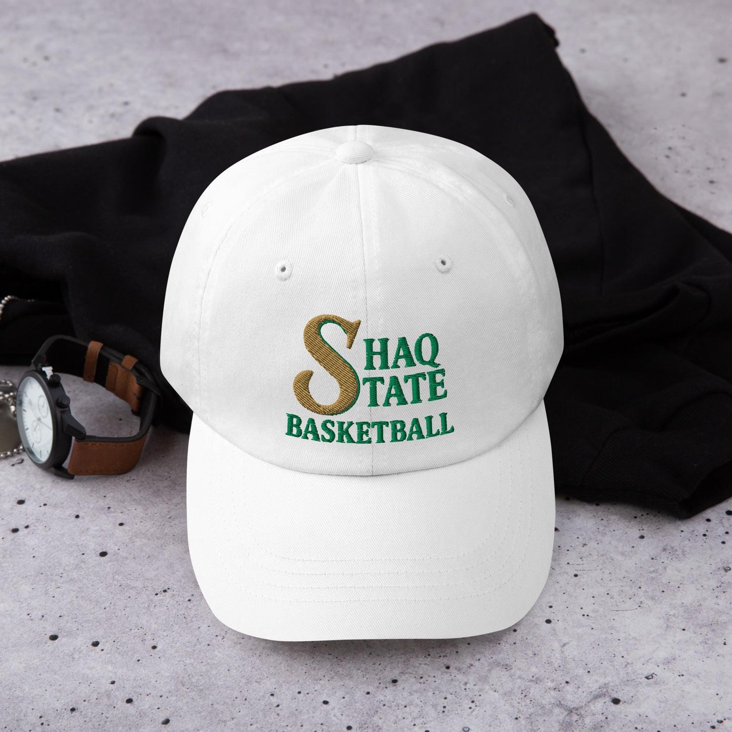 Shaq State Basketball Hat | Sacramento State Basketball NIL GM | Shaquille O'Neal Hornets Horizontal Cap