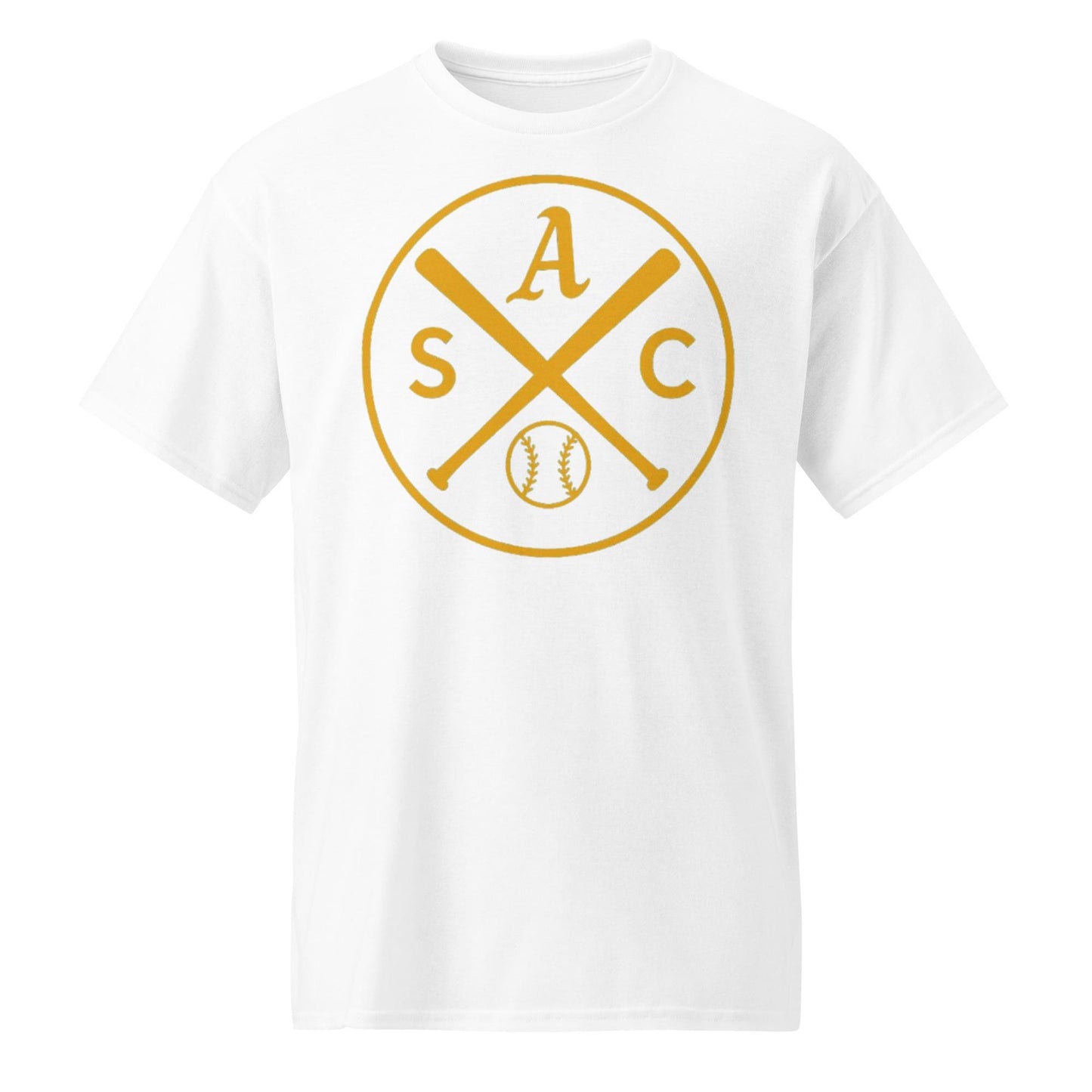 SAC Baseball Logo Shirt – Sacramento Baseball Tee (gold logo) DryBlend® T-Shirt