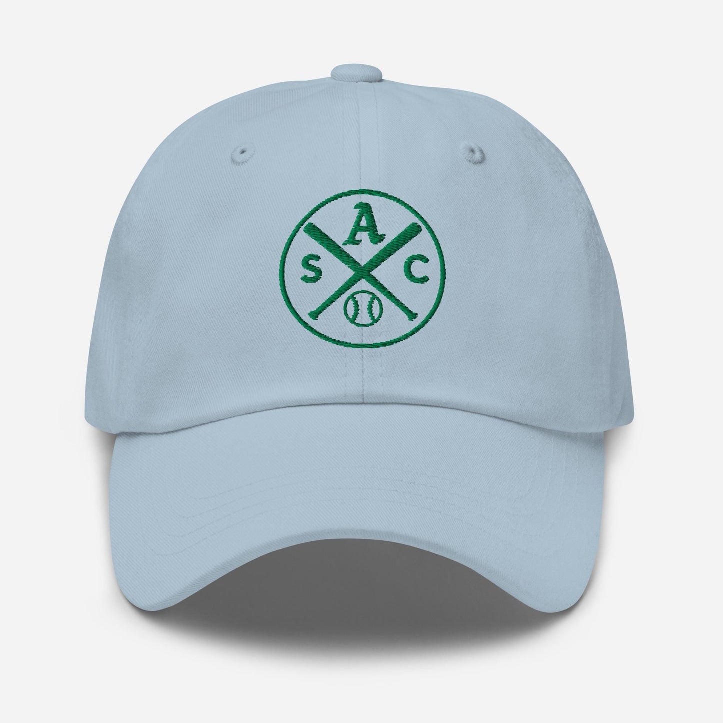 SAC Baseball Logo Cap – Sacramento Baseball Fan Hat (green logo)