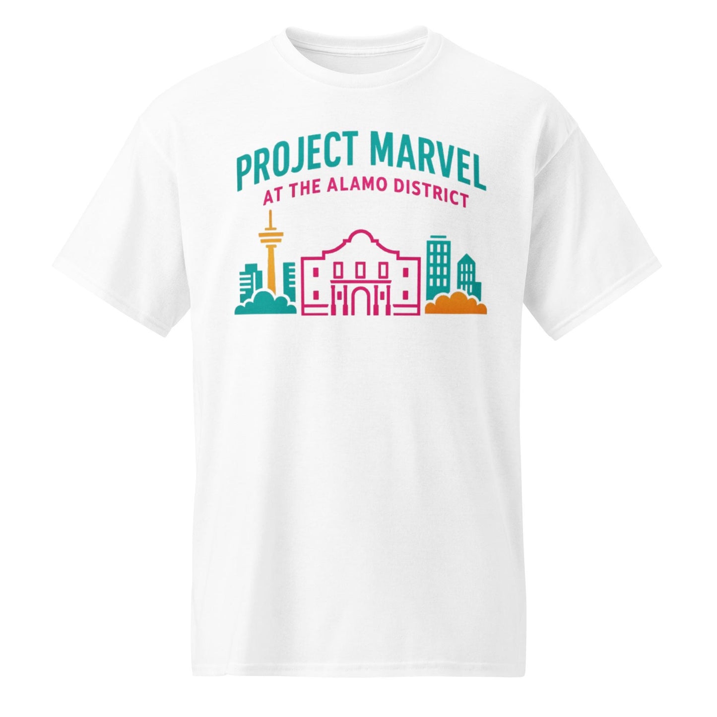 Project Marvel T-Shirt – Fiesta Skyline Edition | Alamo District Tee - DryBlend® T-Shirt