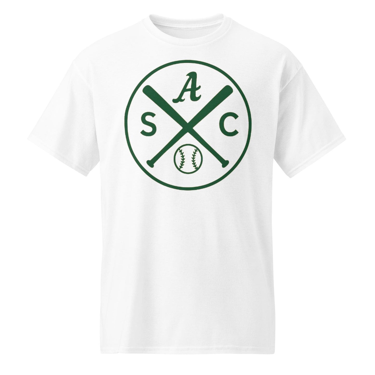 SAC Baseball Logo Shirt – Sacramento Baseball Tee (All Green Logo) DryBlend® T-Shirt