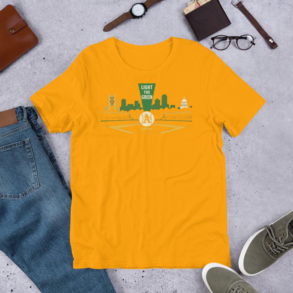 Light the Green A&#39;s Unisex t-shirt