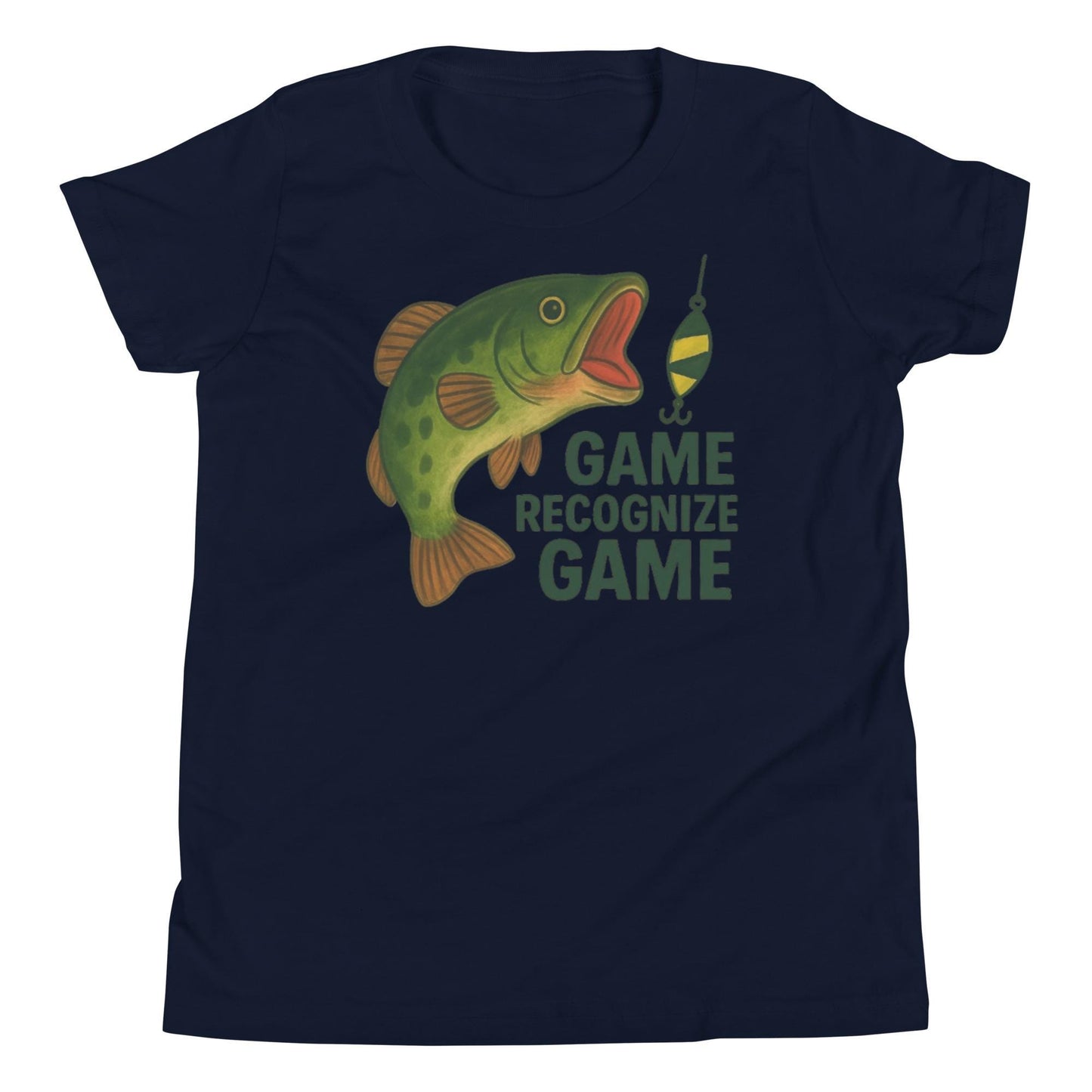 Bass Game Fishing- Youth Short Sleeve T-Shirt- A Tomás Original