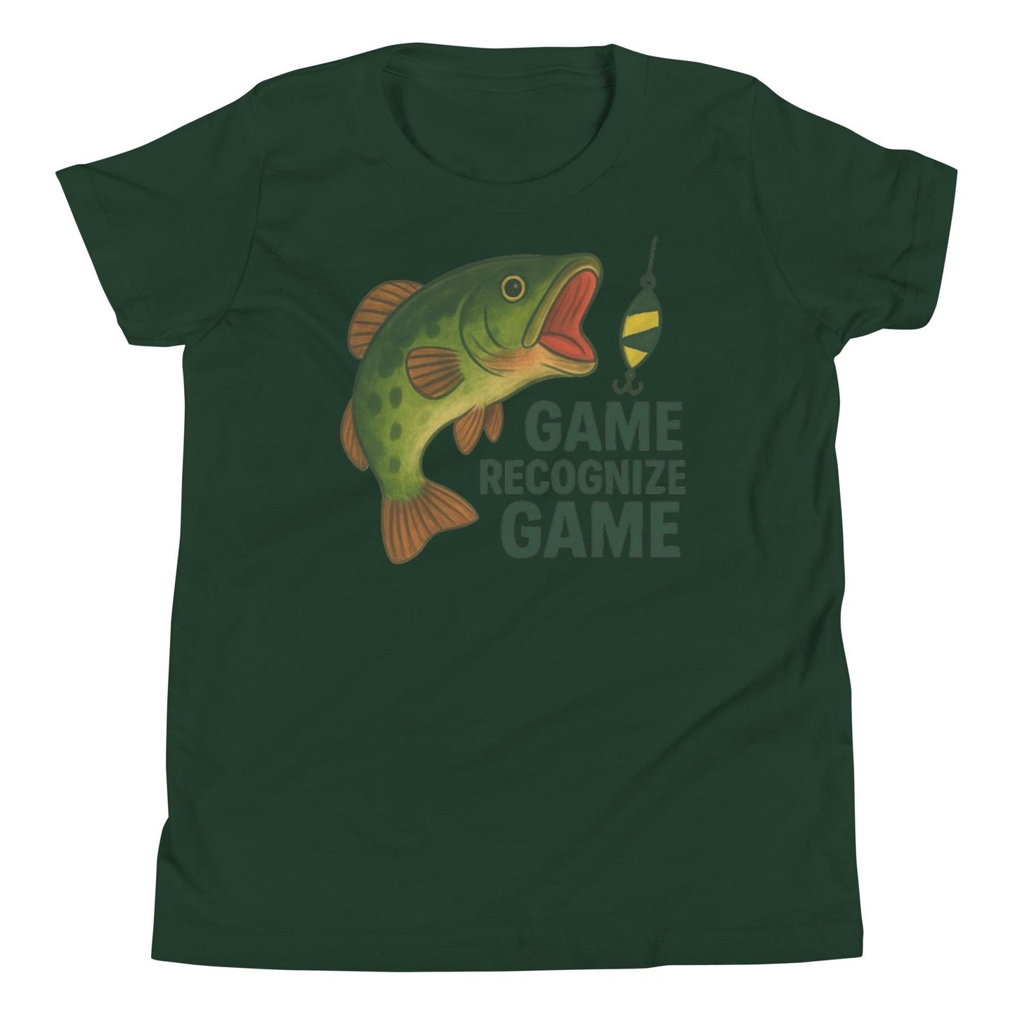 Bass Game Fishing- Youth Short Sleeve T-Shirt- A Tomás Original