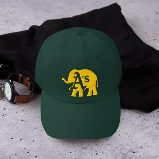A&#39;s (clear A) Elephant (gold) cap