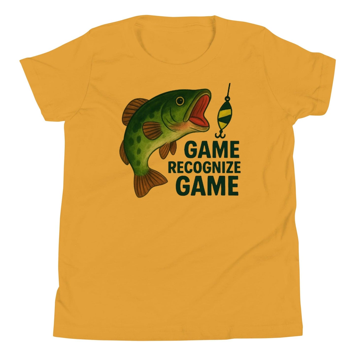 Bass Game Fishing- Youth Short Sleeve T-Shirt- A Tomás Original