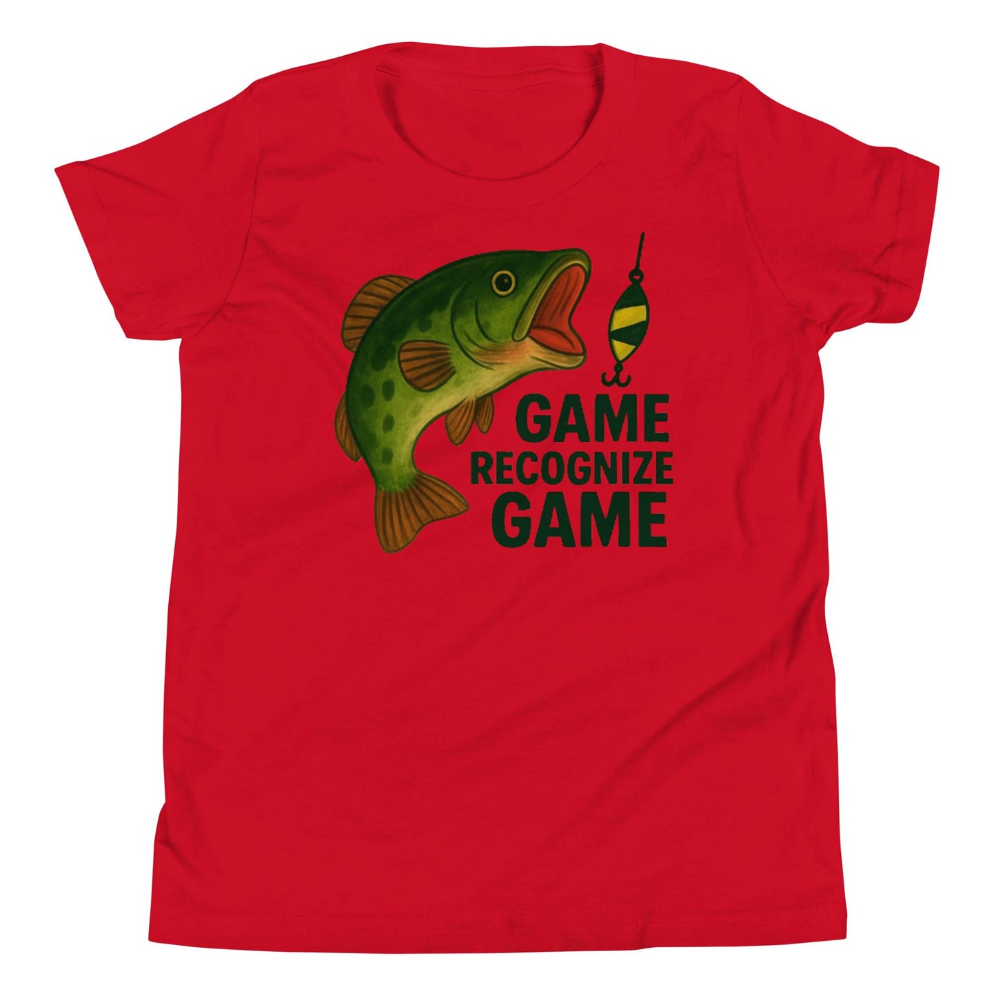 Bass Game Fishing- Youth Short Sleeve T-Shirt- A Tomás Original