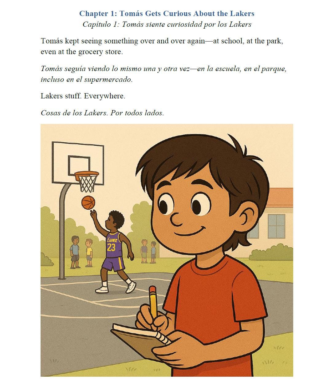The Fan Club: Unofficial Lakers Story – Bilingual Kids Activity Book