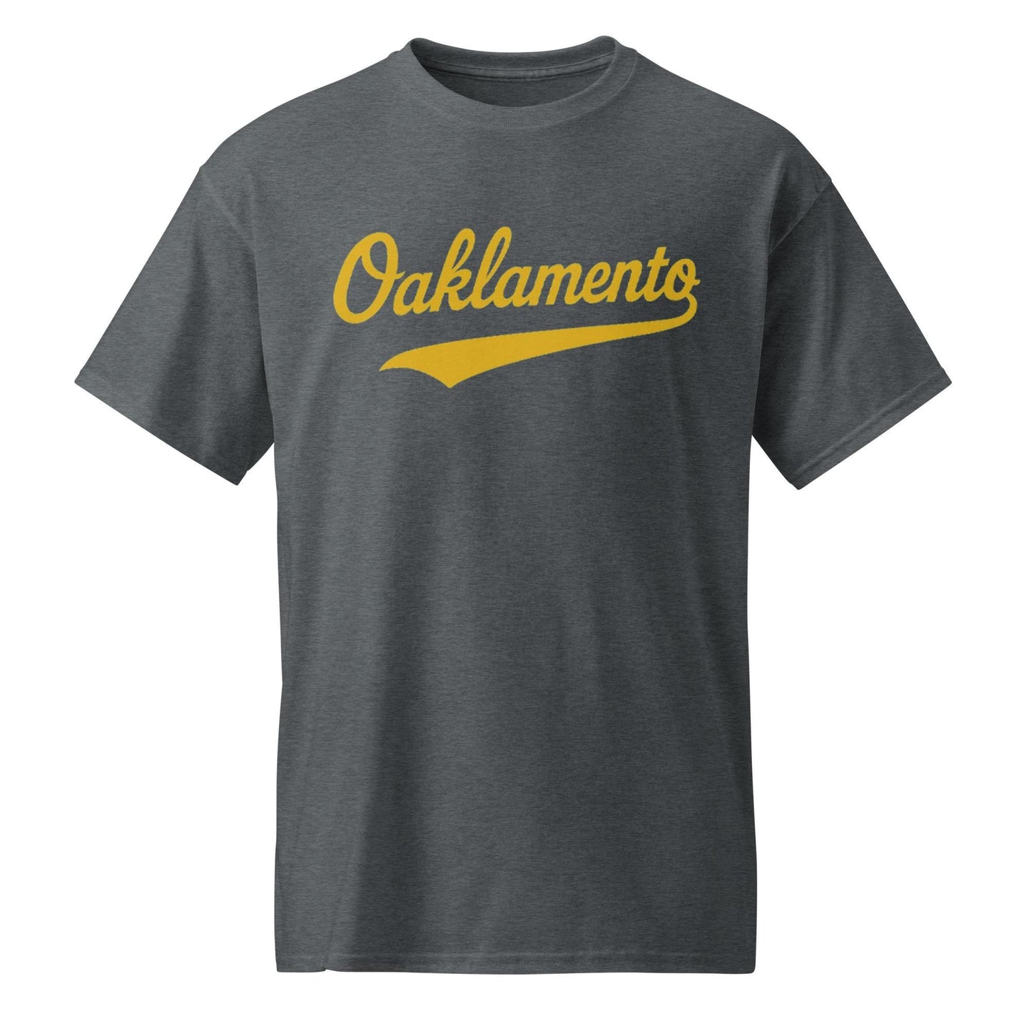 Oaklamento Shirt (gold letters) – Oakland to Sacramento Baseball Fan Tee | Relocation Statement Shirt | A’s Fan DryBlend® T-Shirt