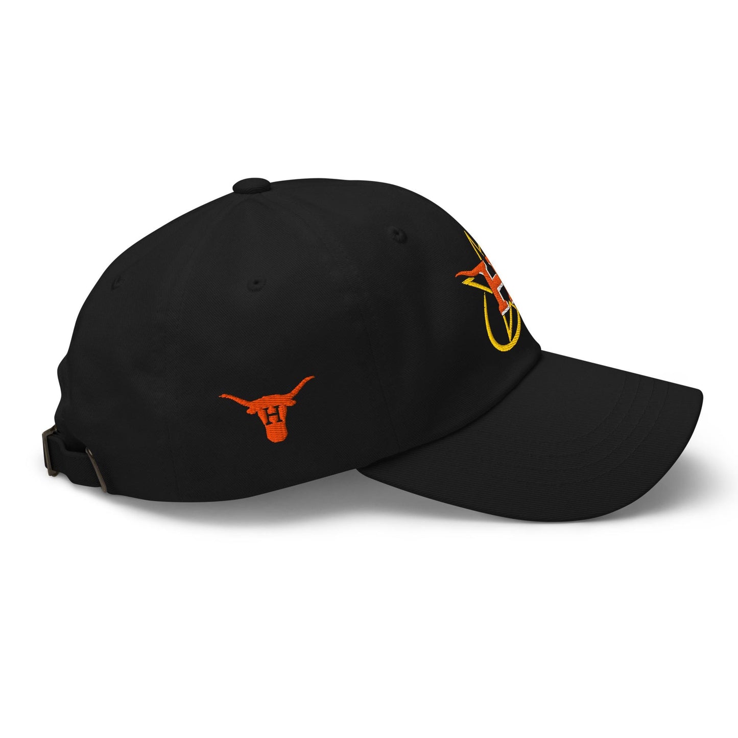 Texas Star Baseball Cap – Lone Star Pride Hat with Longhorn H Side Patch, Retro Houston Colors