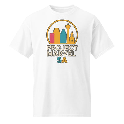 Project Marvel SA Shirt – San Antonio-Inspired Graphic Tee – Alamo City Streetwear – Texas Urban Style T-Shirt-DryBlend® T-Shirt
