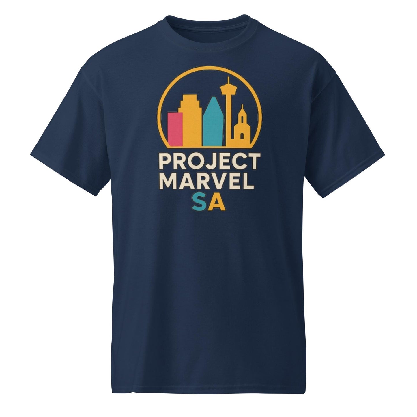 Project Marvel SA Shirt – San Antonio-Inspired Graphic Tee – Alamo City Streetwear – Texas Urban Style T-Shirt-DryBlend® T-Shirt