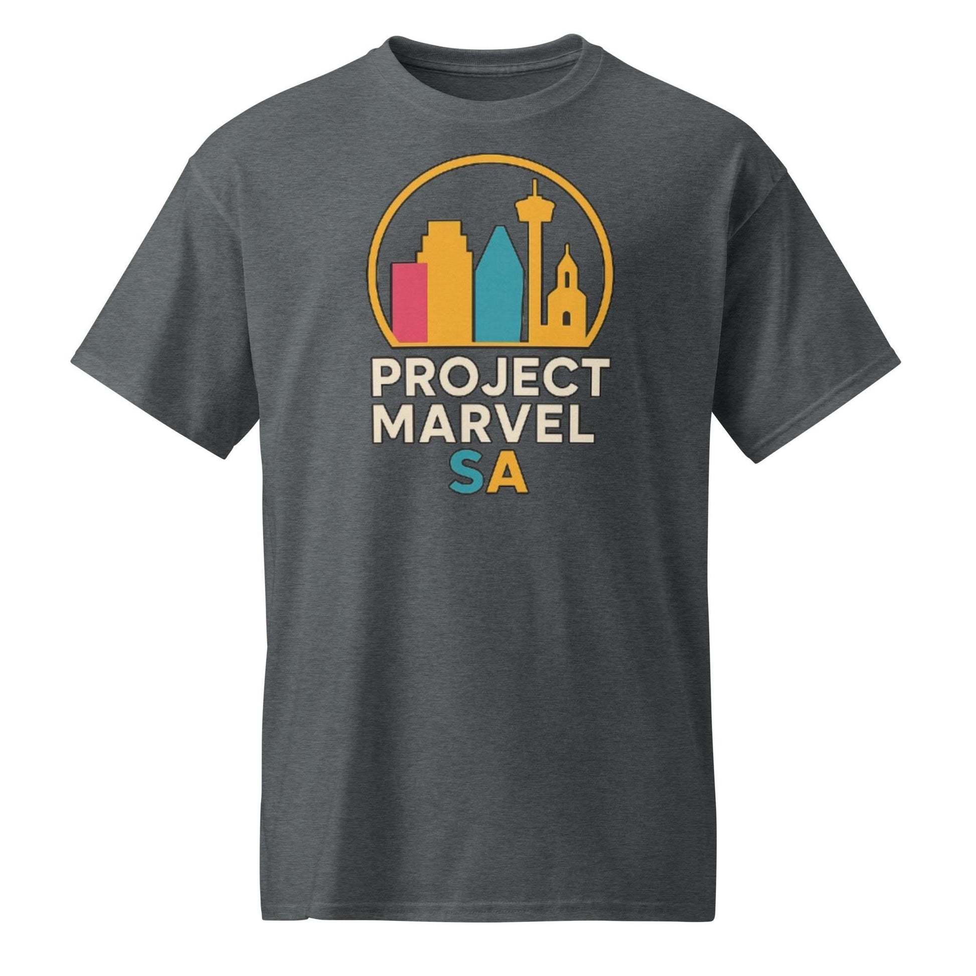 Project Marvel SA Shirt – San Antonio-Inspired Graphic Tee – Alamo City Streetwear – Texas Urban Style T-Shirt-DryBlend® T-Shirt