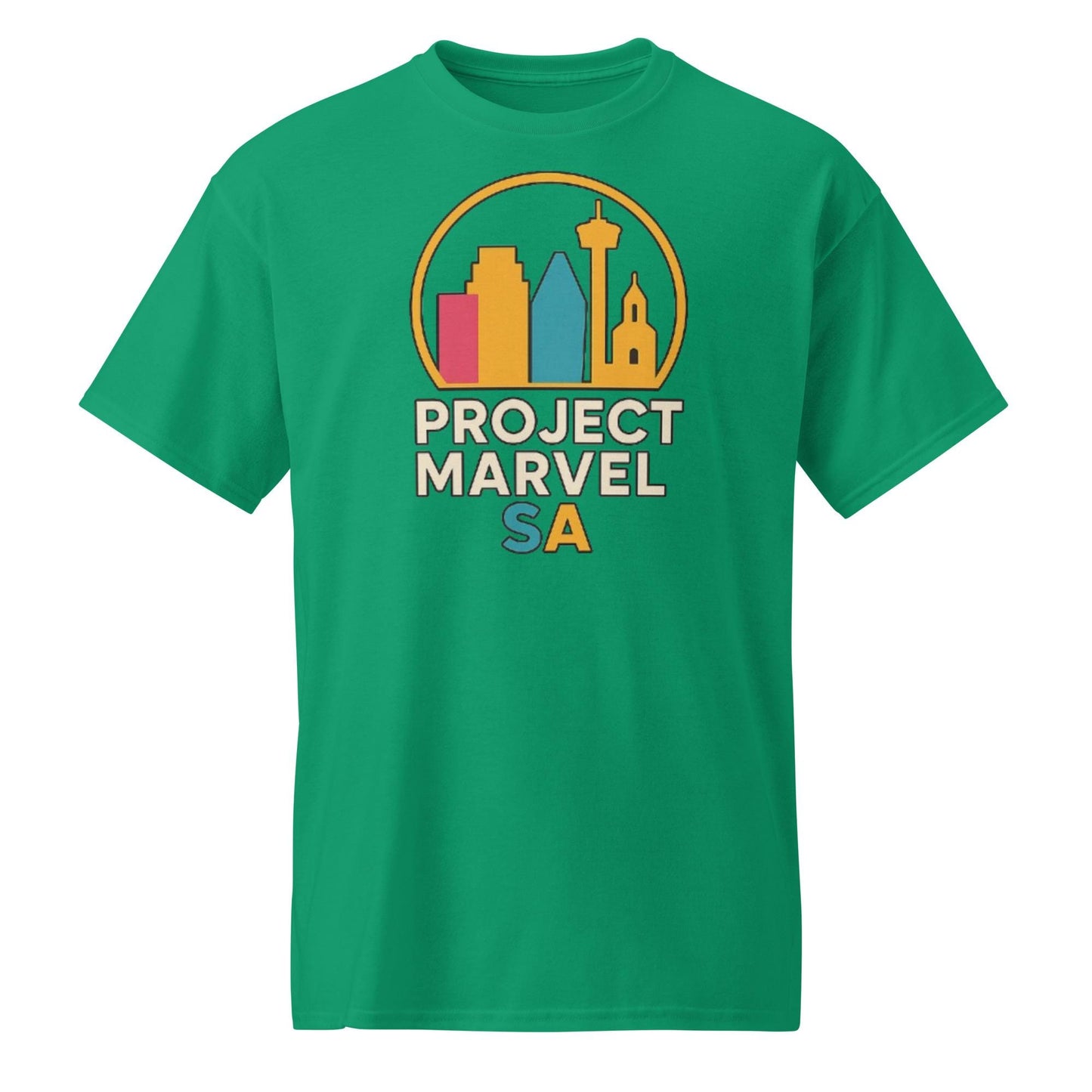 Project Marvel SA Shirt – San Antonio-Inspired Graphic Tee – Alamo City Streetwear – Texas Urban Style T-Shirt-DryBlend® T-Shirt