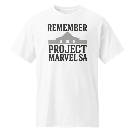 Project Marvel SA Shirt –San Antonio-Inspired Graphic Tee – Remember the Alamo City Streetwear – Texas Urban Style T-Shirt-DryBlend® T-Shirt