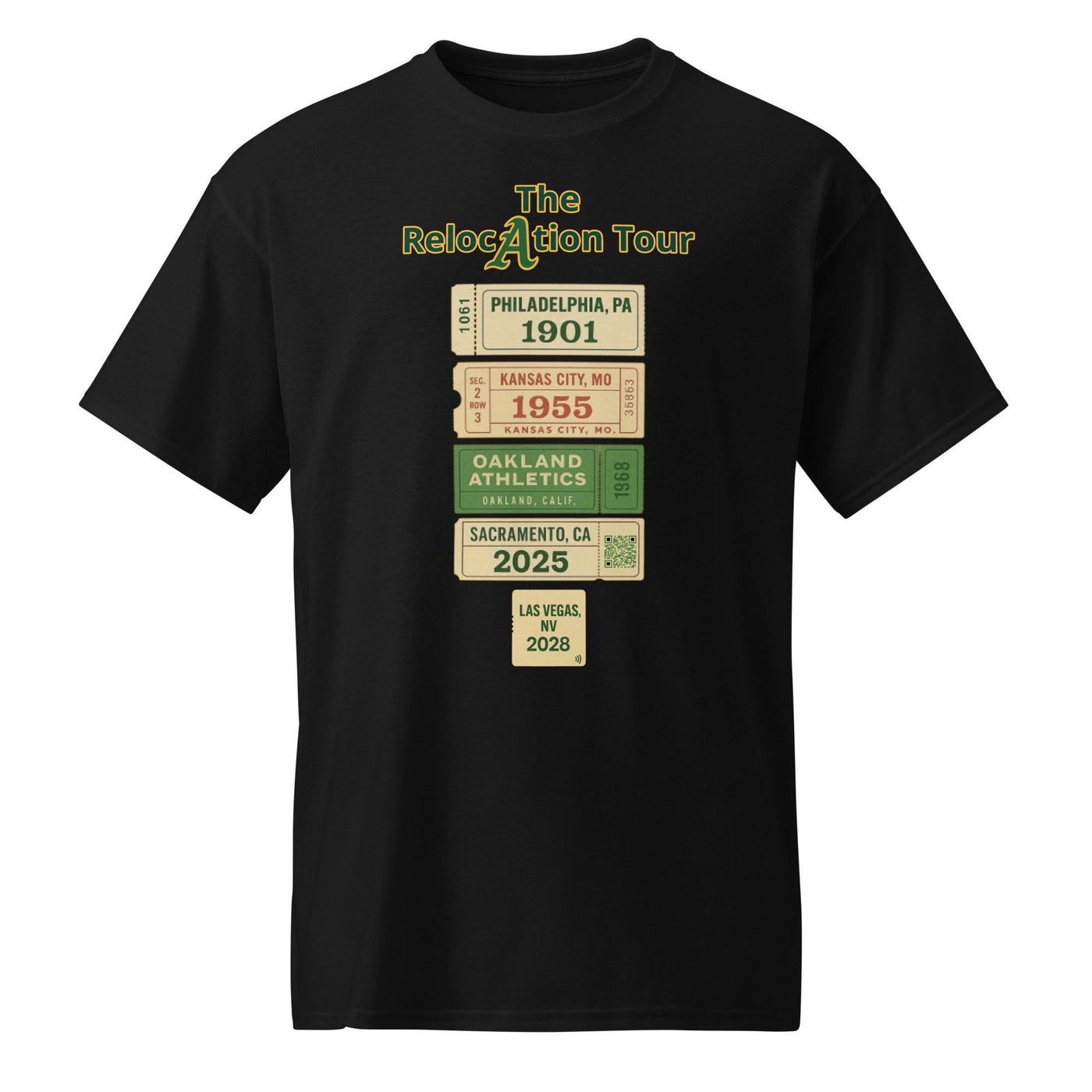 Athletics Relocation Tour Shirt – Now Featuring Las Vegas 2028!-DryBlend® T-Shirt