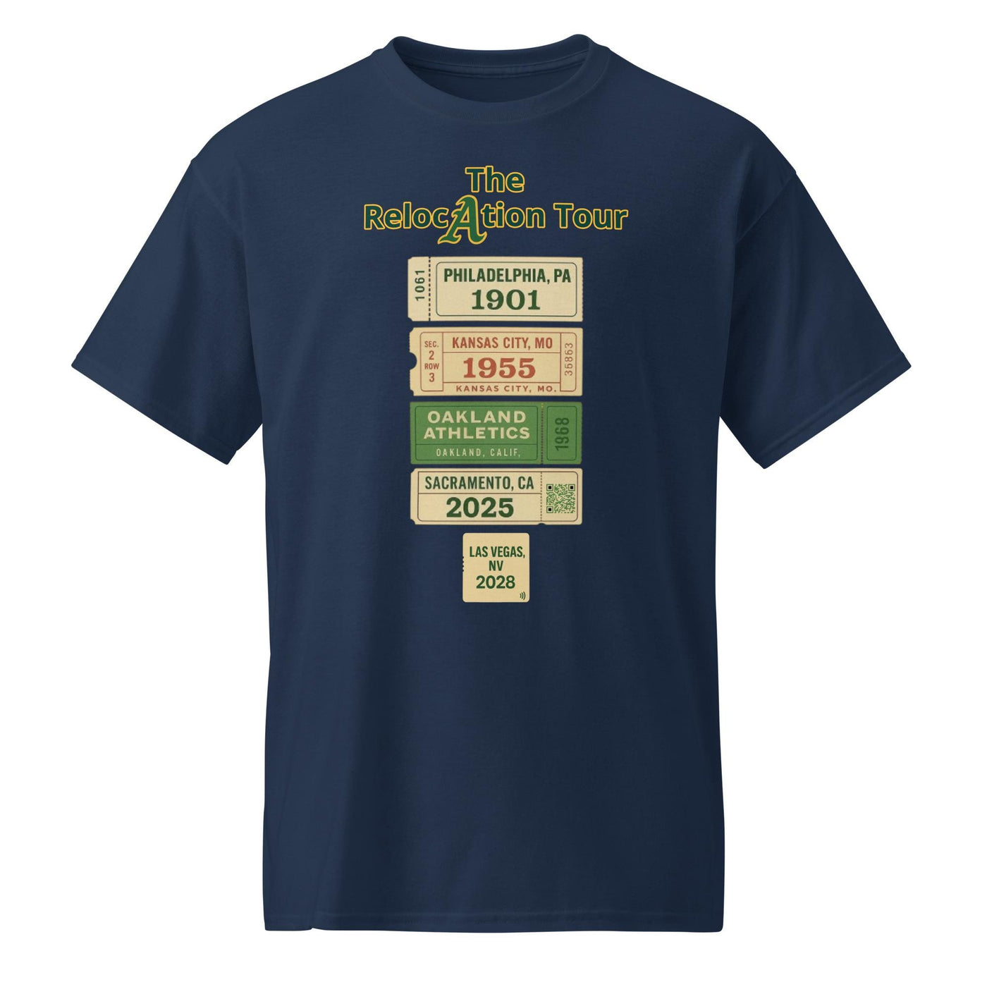 Athletics Relocation Tour Shirt – Now Featuring Las Vegas 2028!-DryBlend® T-Shirt