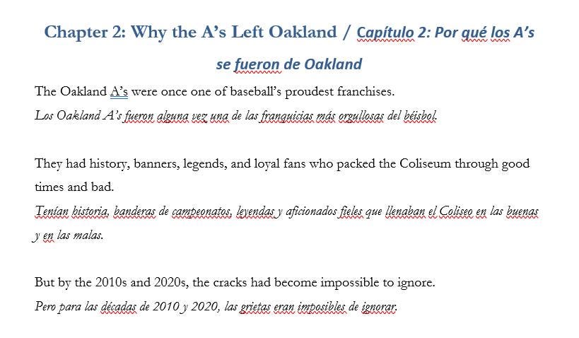 Sacramento A’s Survival Guide (Bilingual Book)