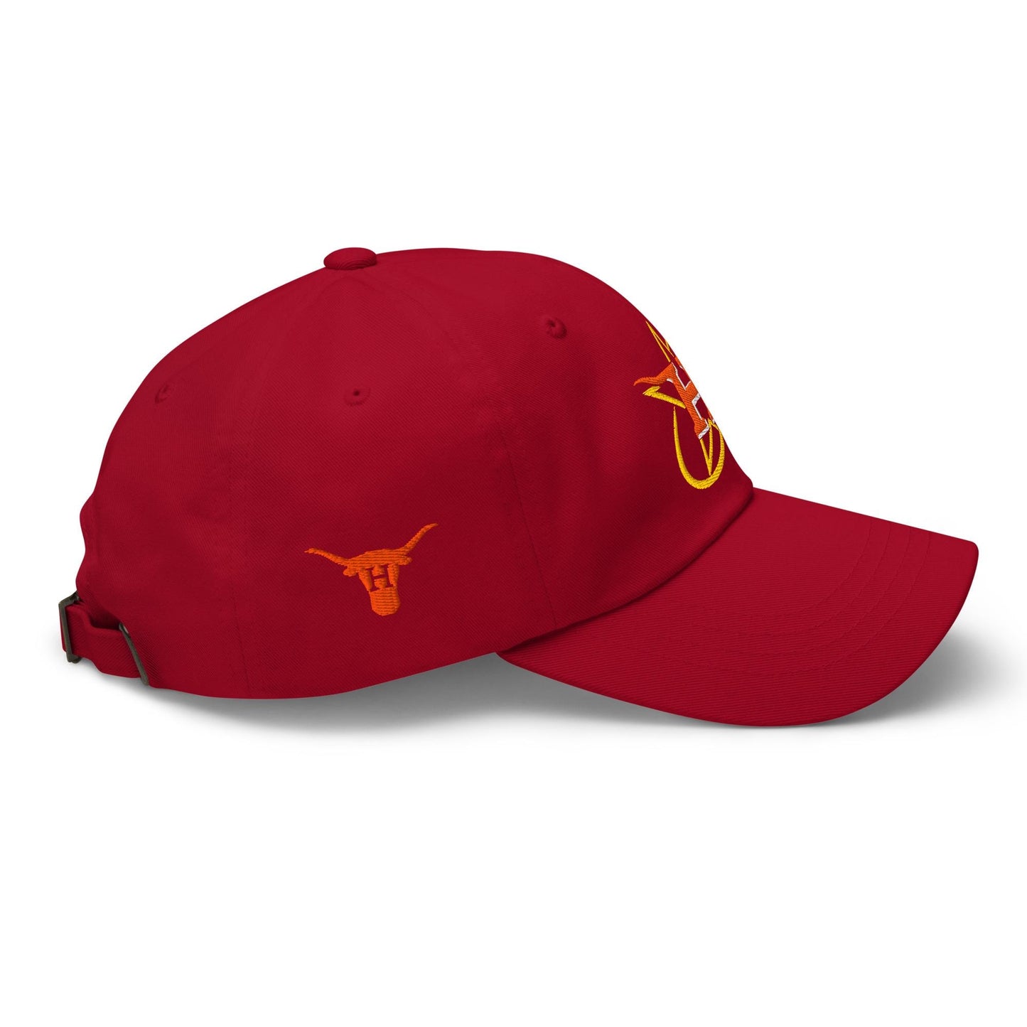 Texas Star Baseball Cap – Lone Star Pride Hat with Longhorn H Side Patch, Retro Houston Colors