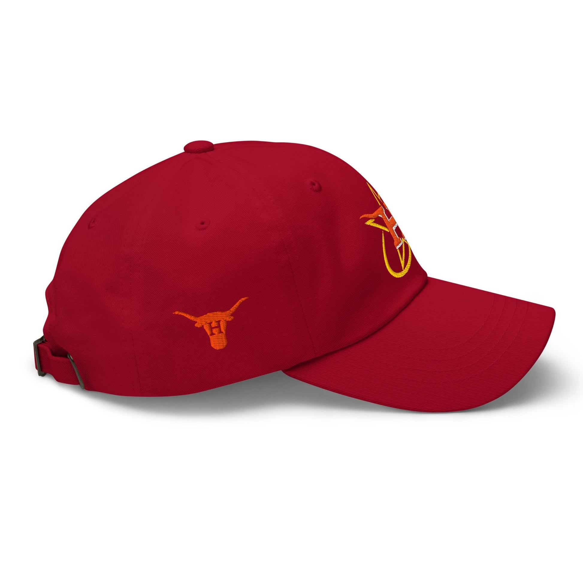 Texas Star Baseball Cap – Lone Star Pride Hat with Longhorn H Side Patch, Retro Houston Colors