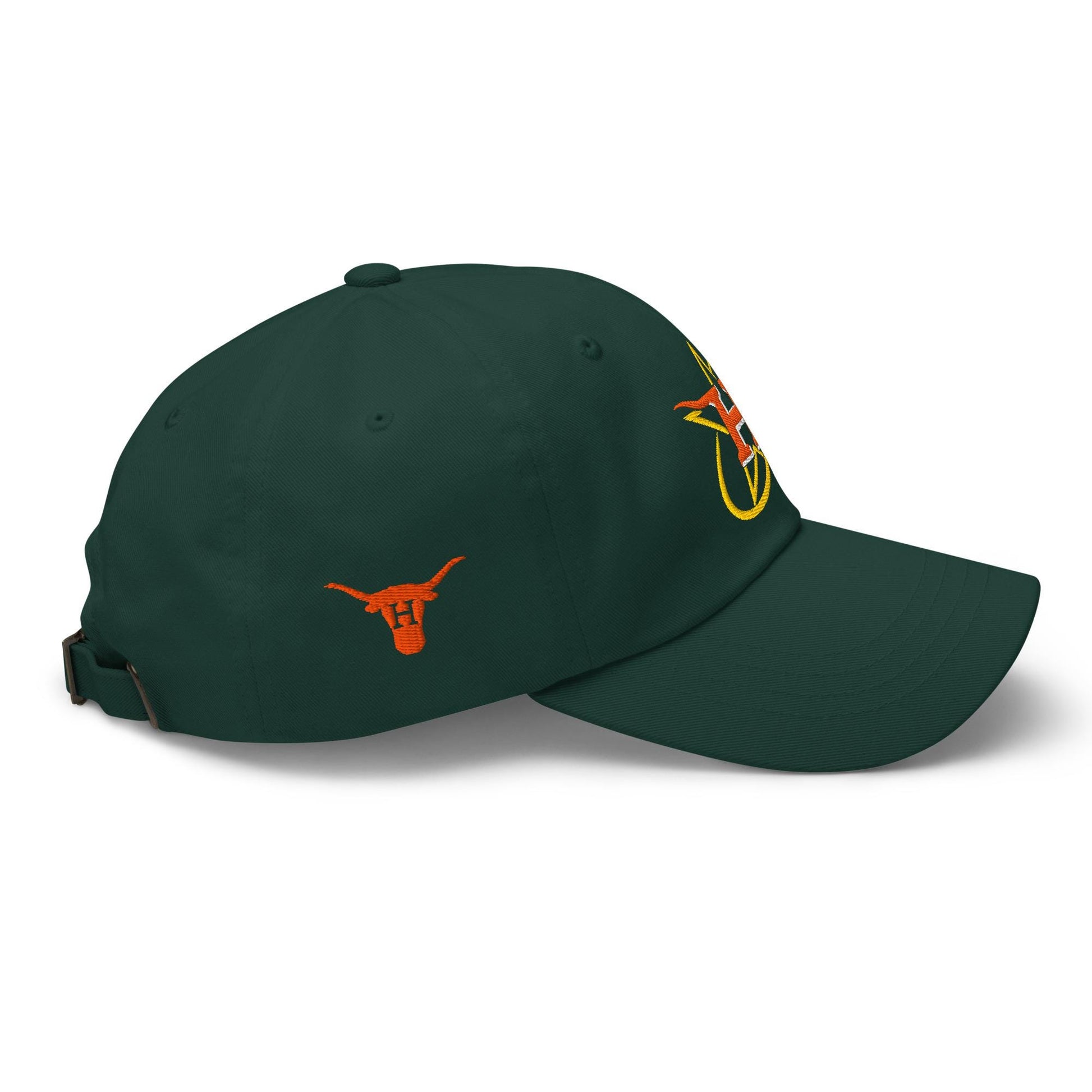 Texas Star Baseball Cap – Lone Star Pride Hat with Longhorn H Side Patch, Retro Houston Colors