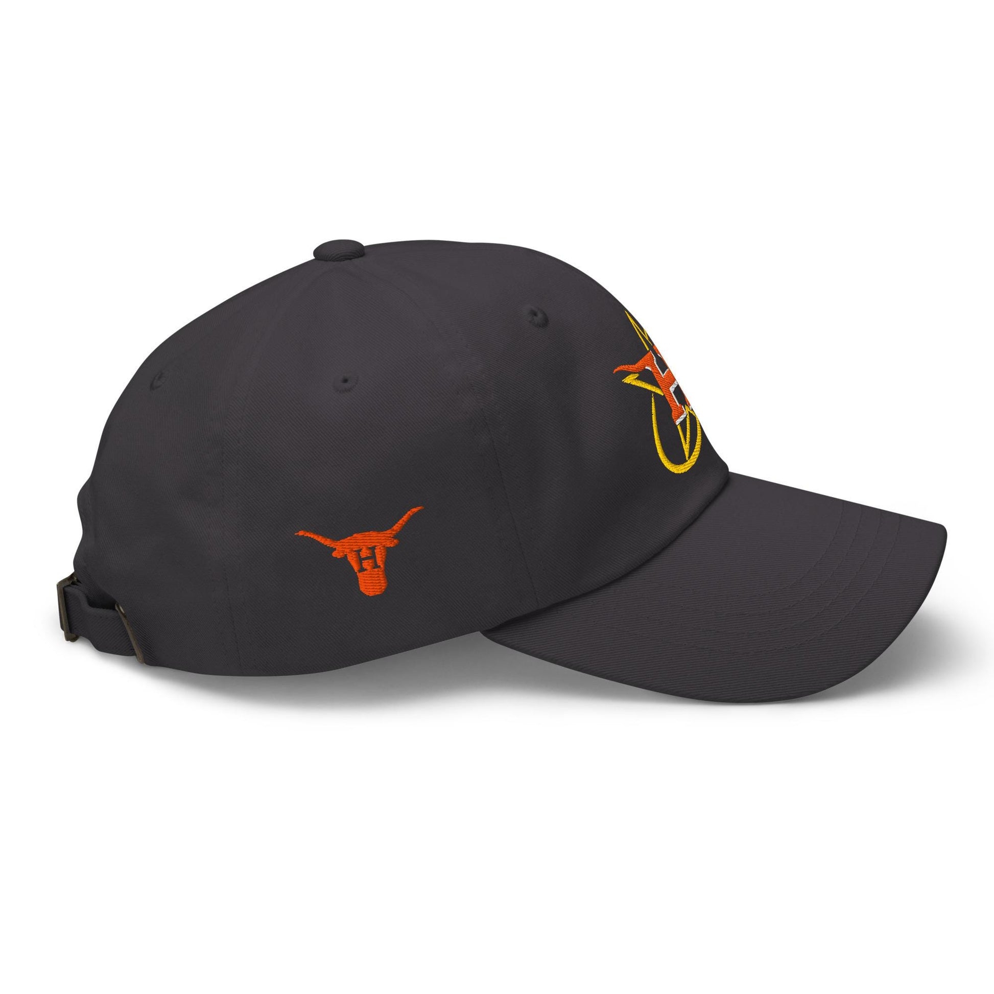 Texas Star Baseball Cap – Lone Star Pride Hat with Longhorn H Side Patch, Retro Houston Colors