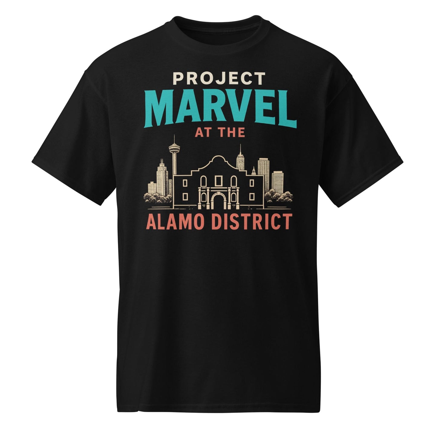 Project Marvel T-Shirt – Alamo District Skyline Tee | San Antonio Hoops Culture - DryBlend® T-Shirt
