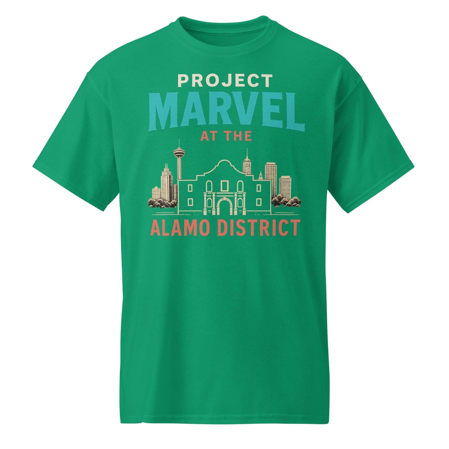 Project Marvel T-Shirt – Alamo District Skyline Tee | San Antonio Hoops Culture - DryBlend® T-Shirt