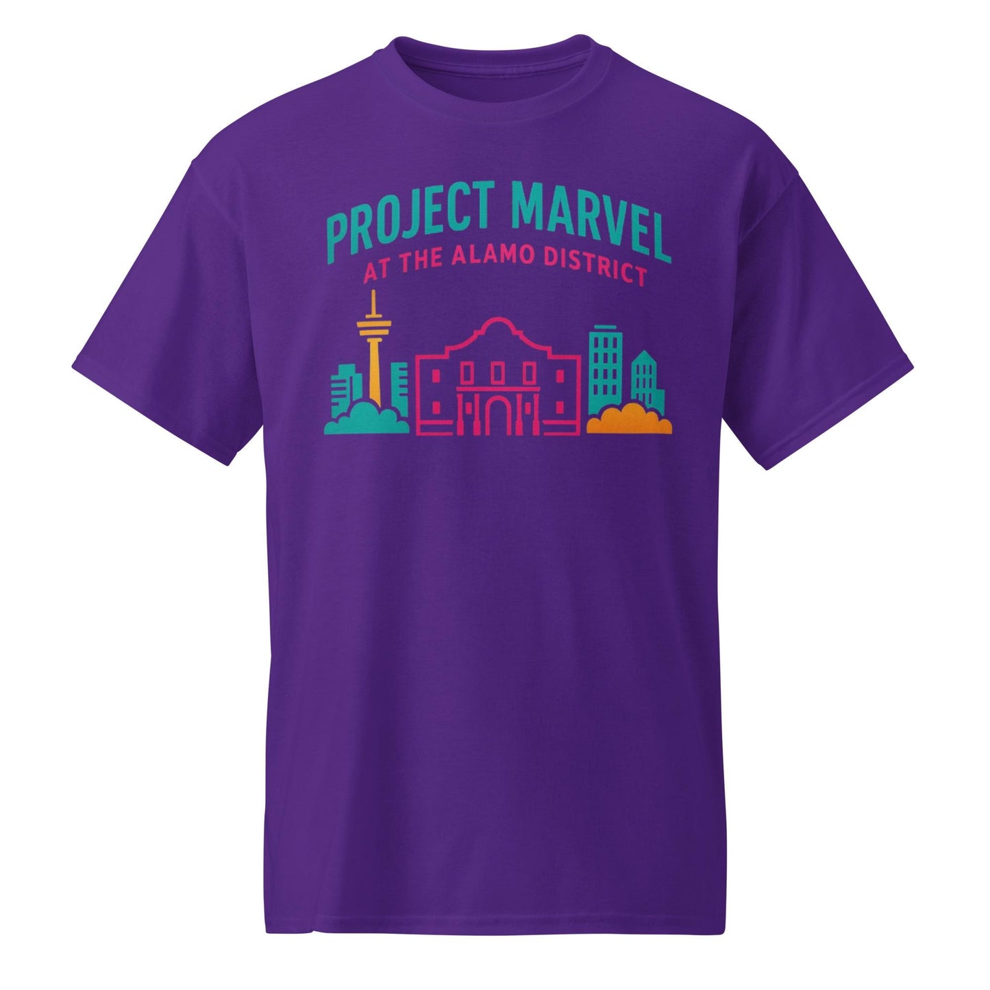 Project Marvel T-Shirt – Fiesta Skyline Edition | Alamo District Tee - DryBlend® T-Shirt