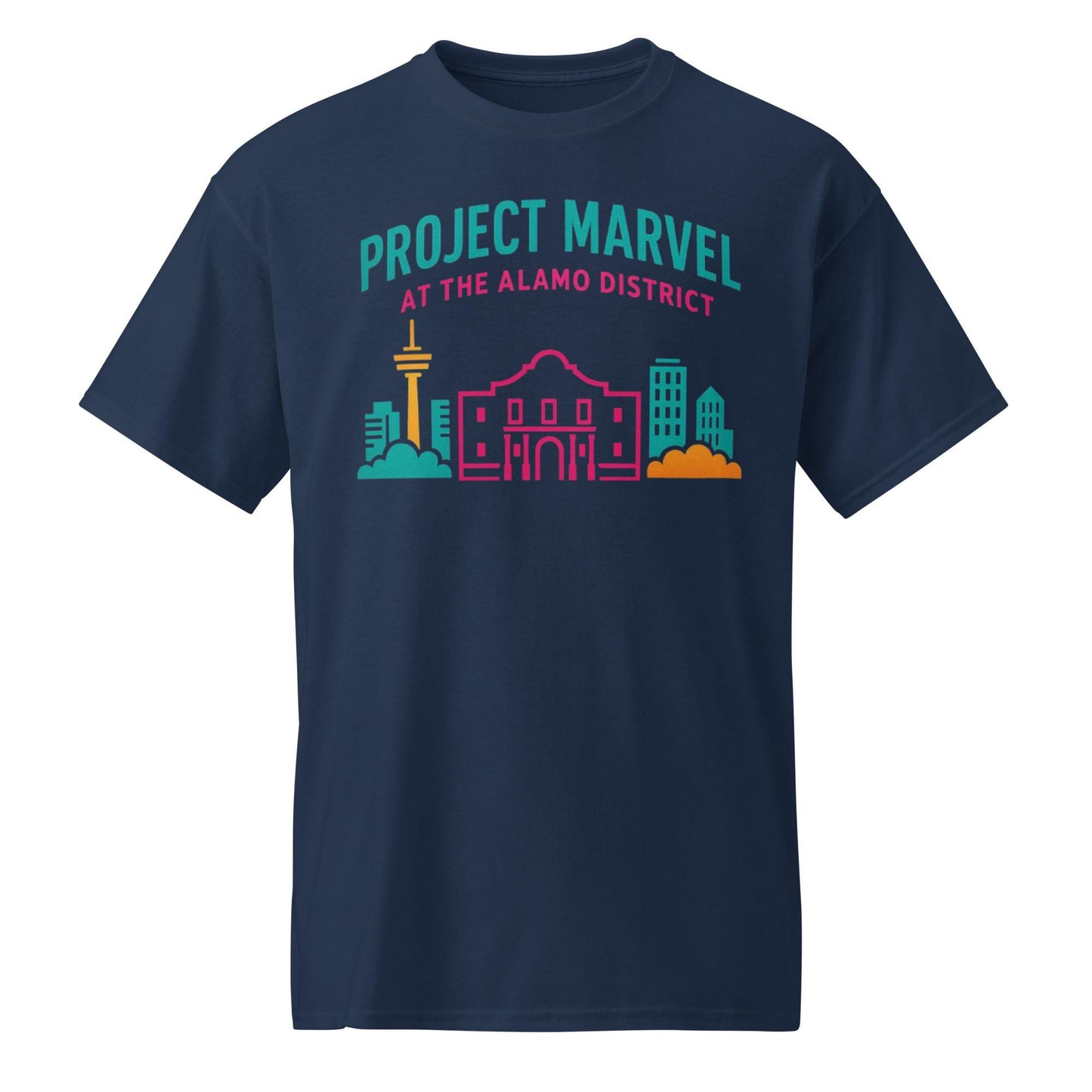 Project Marvel T-Shirt – Fiesta Skyline Edition | Alamo District Tee - DryBlend® T-Shirt