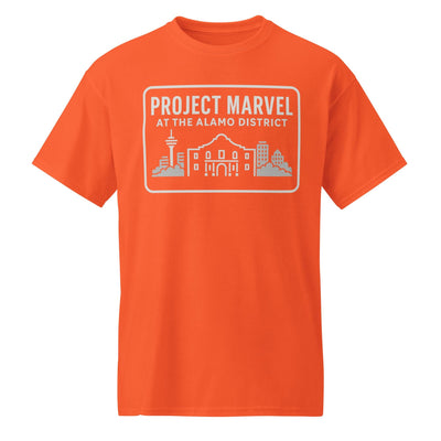 Project Marvel T-Shirt – Grayscale Skyline Edition | Alamo District Tee - DryBlend® T-Shirt
