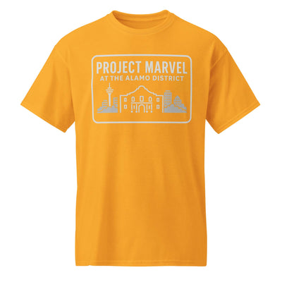 Project Marvel T-Shirt – Grayscale Skyline Edition | Alamo District Tee - DryBlend® T-Shirt