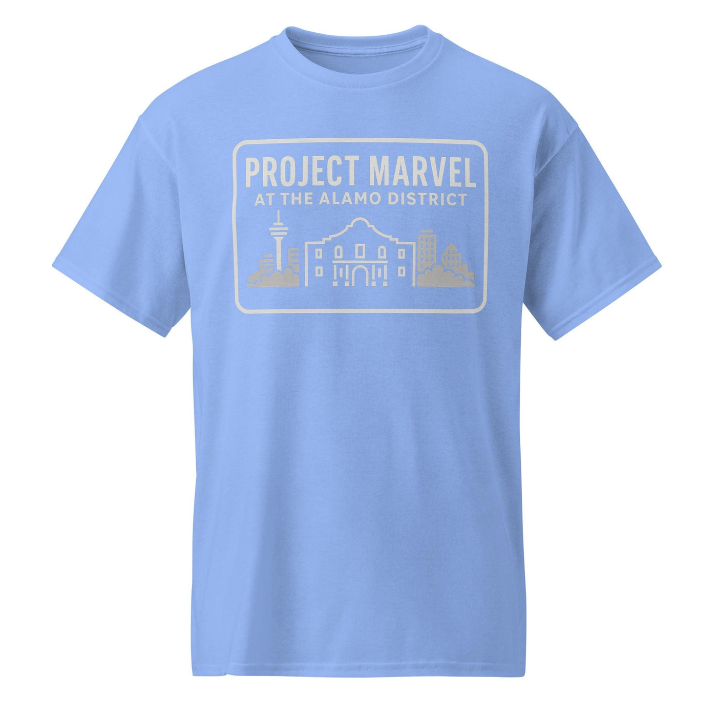 Project Marvel T-Shirt – Grayscale Skyline Edition | Alamo District Tee - DryBlend® T-Shirt
