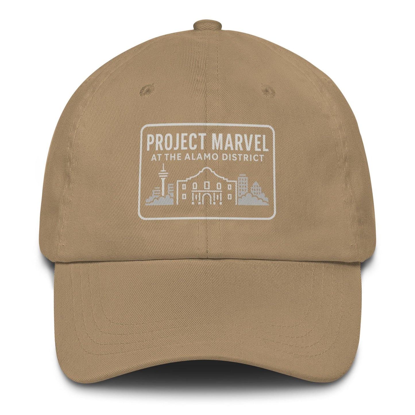 Project Marvel DTG Cap – Grayscale Skyline Print | Alamo District Streetwear