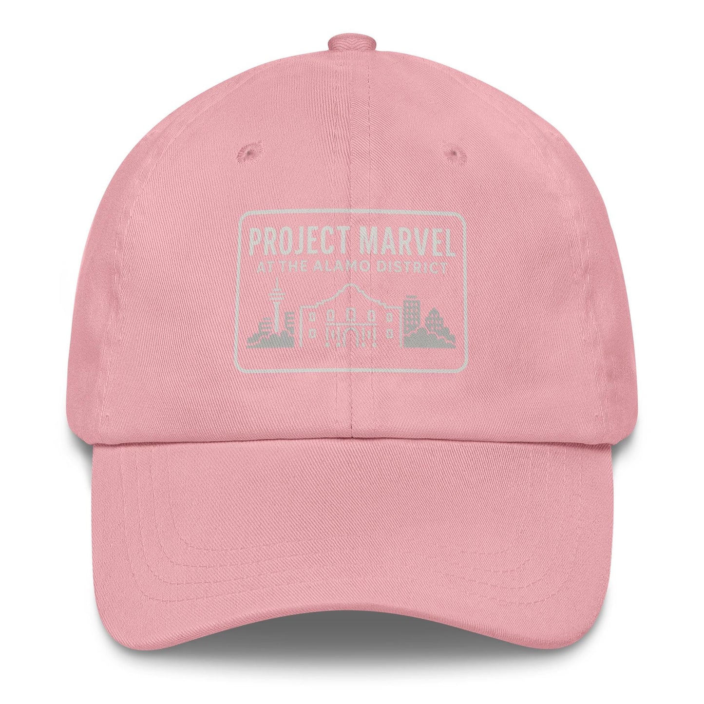 Project Marvel DTG Cap – Grayscale Skyline Print | Alamo District Streetwear