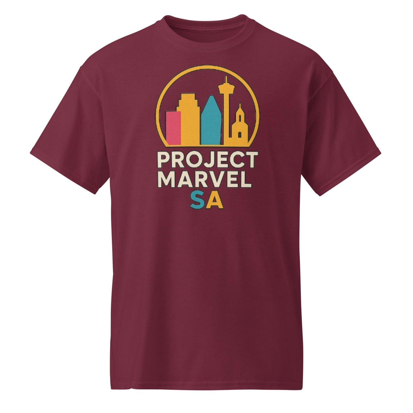 Project Marvel SA Shirt – San Antonio-Inspired Graphic Tee – Alamo City Streetwear – Texas Urban Style T-Shirt-DryBlend® T-Shirt