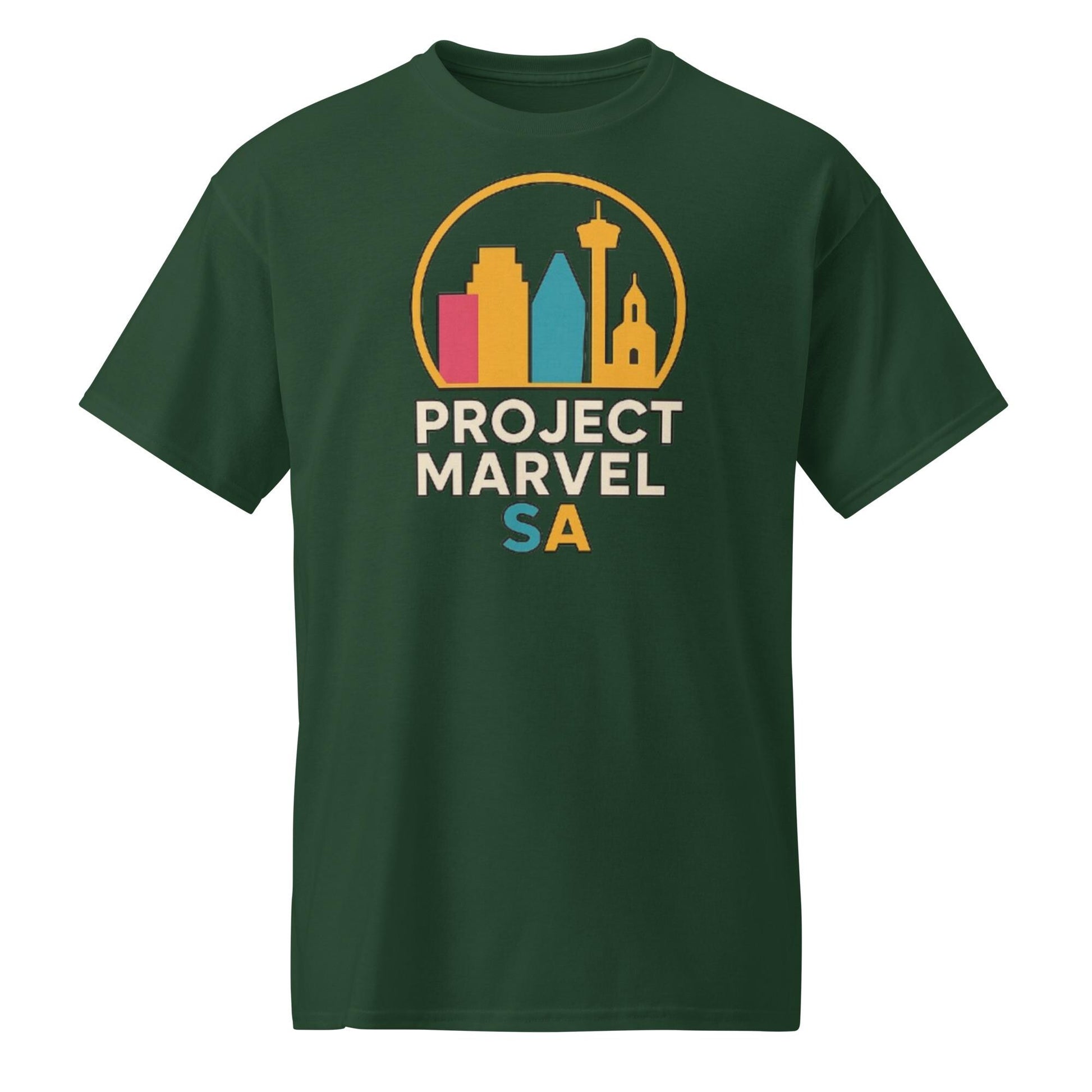Project Marvel SA Shirt – San Antonio-Inspired Graphic Tee – Alamo City Streetwear – Texas Urban Style T-Shirt-DryBlend® T-Shirt