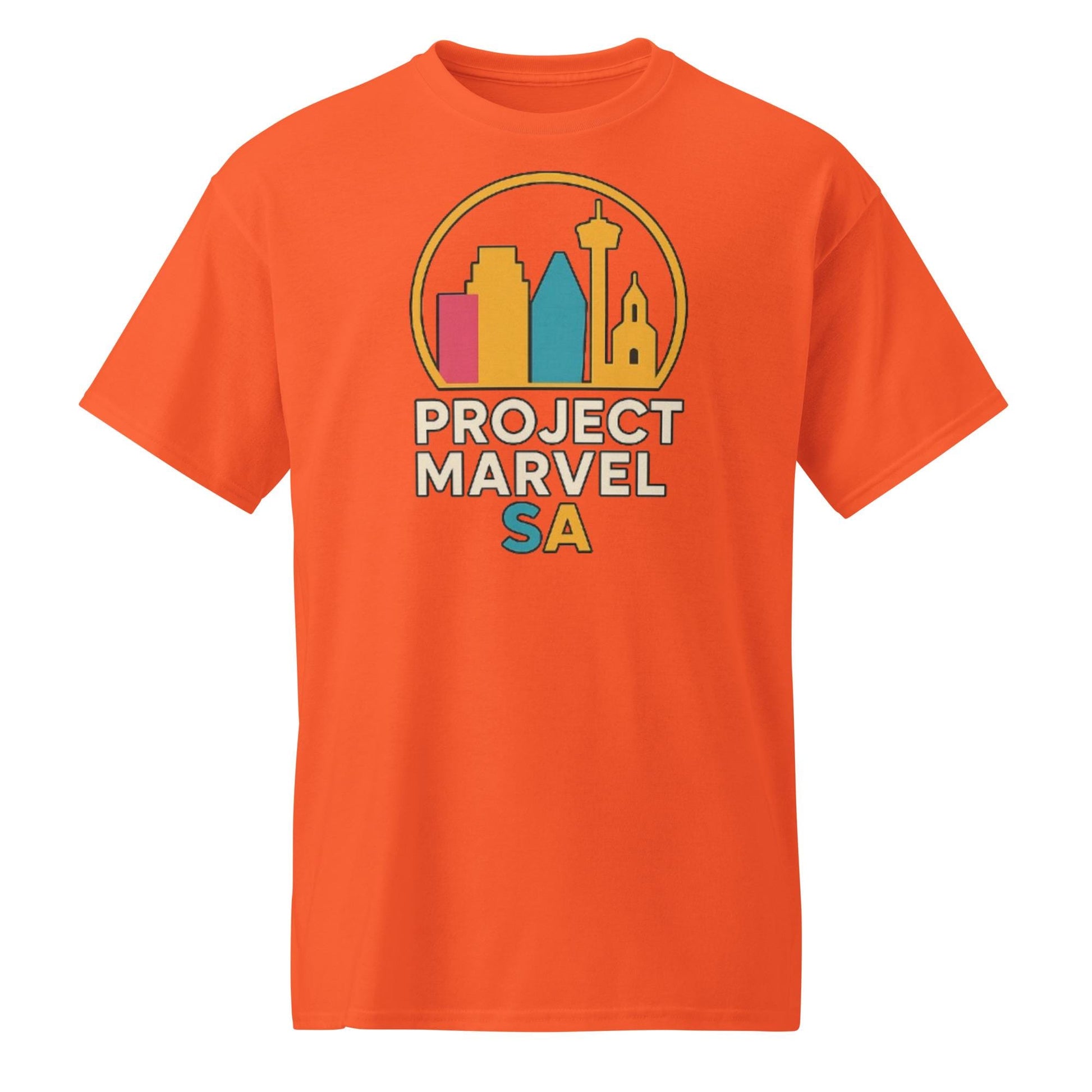 Project Marvel SA Shirt – San Antonio-Inspired Graphic Tee – Alamo City Streetwear – Texas Urban Style T-Shirt-DryBlend® T-Shirt