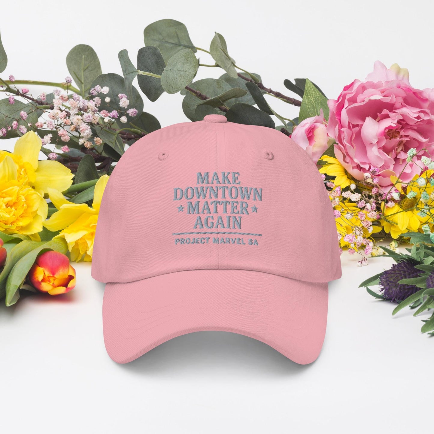Make Downtown Matter Again Cap – Project Marvel SA cap | San Antonio Pride | Downtown Revival hat