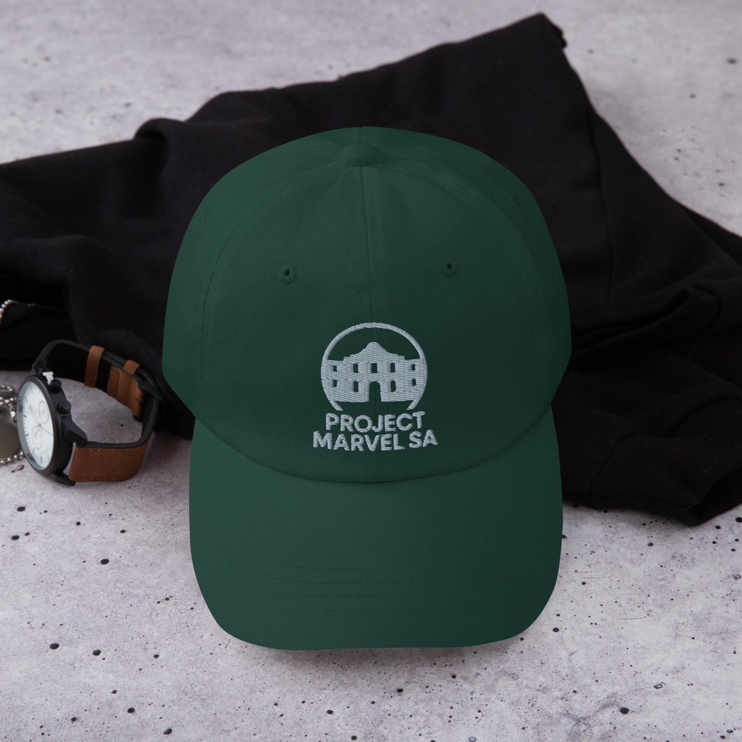 Project Marvel SA Cap – Alamo Logo Hat | Minimal Spurs-Style San Antonio Cap