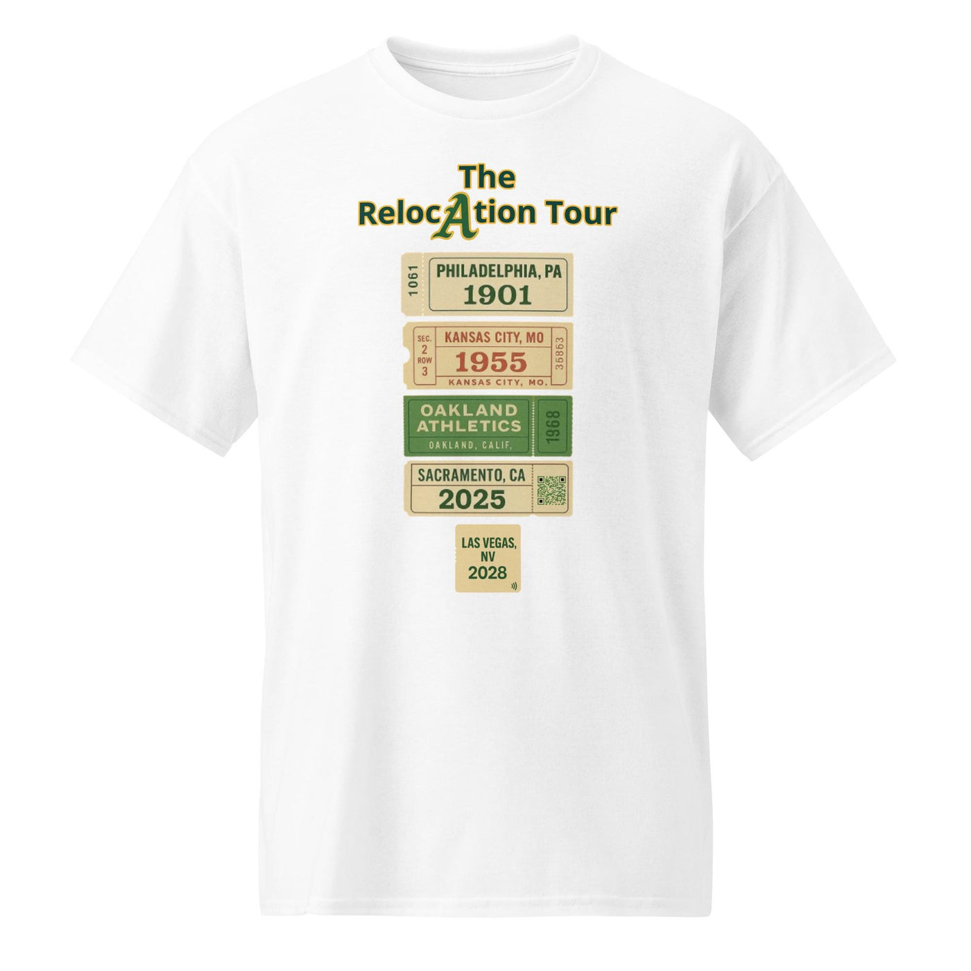 Athletics Relocation Tour Shirt – Now Featuring Las Vegas 2028!-DryBlend® T-Shirt