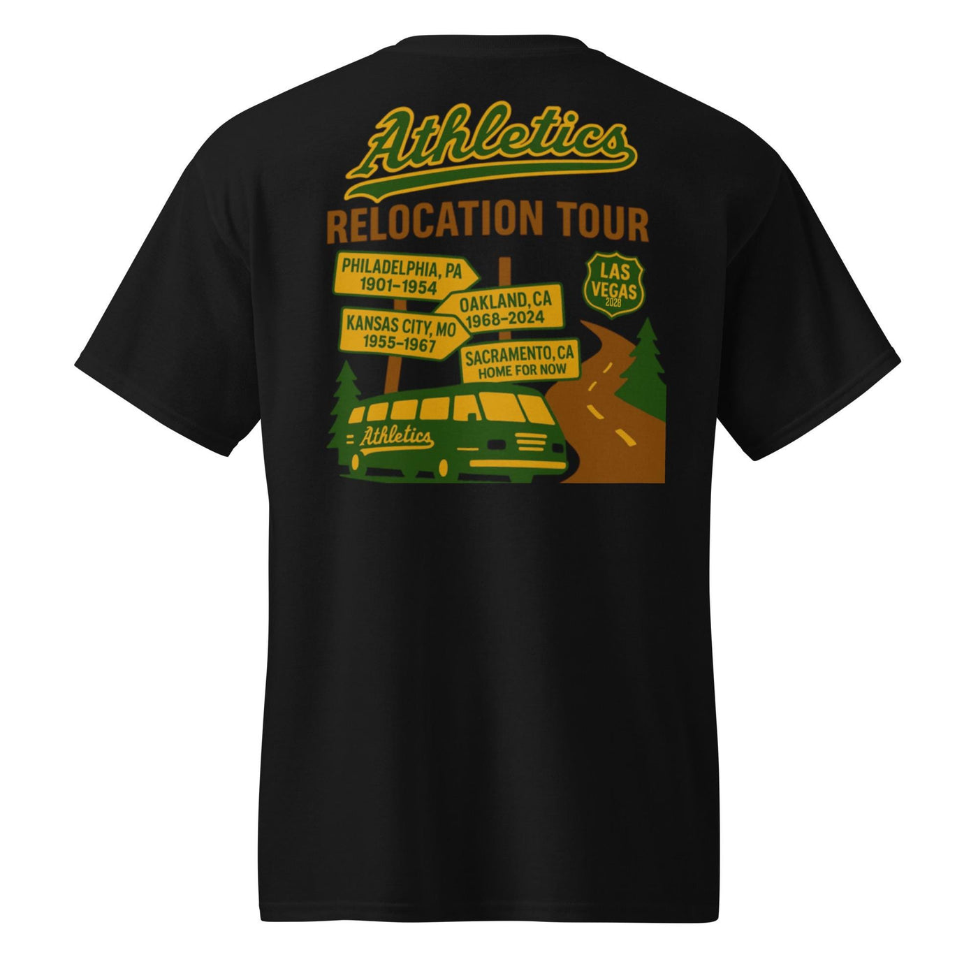Athletics Relocation Tour Shirt – Now Featuring Las Vegas 2028!-DryBlend® T-Shirt