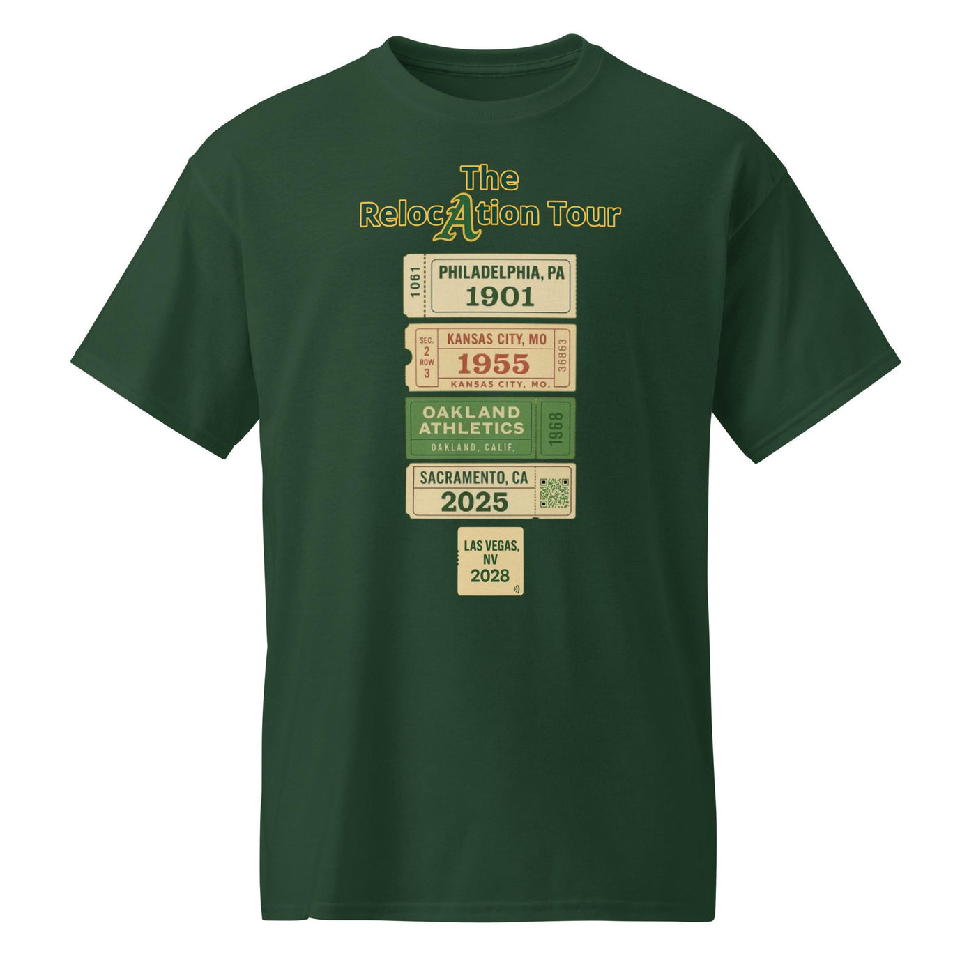Athletics Relocation Tour Shirt – Now Featuring Las Vegas 2028!-DryBlend® T-Shirt