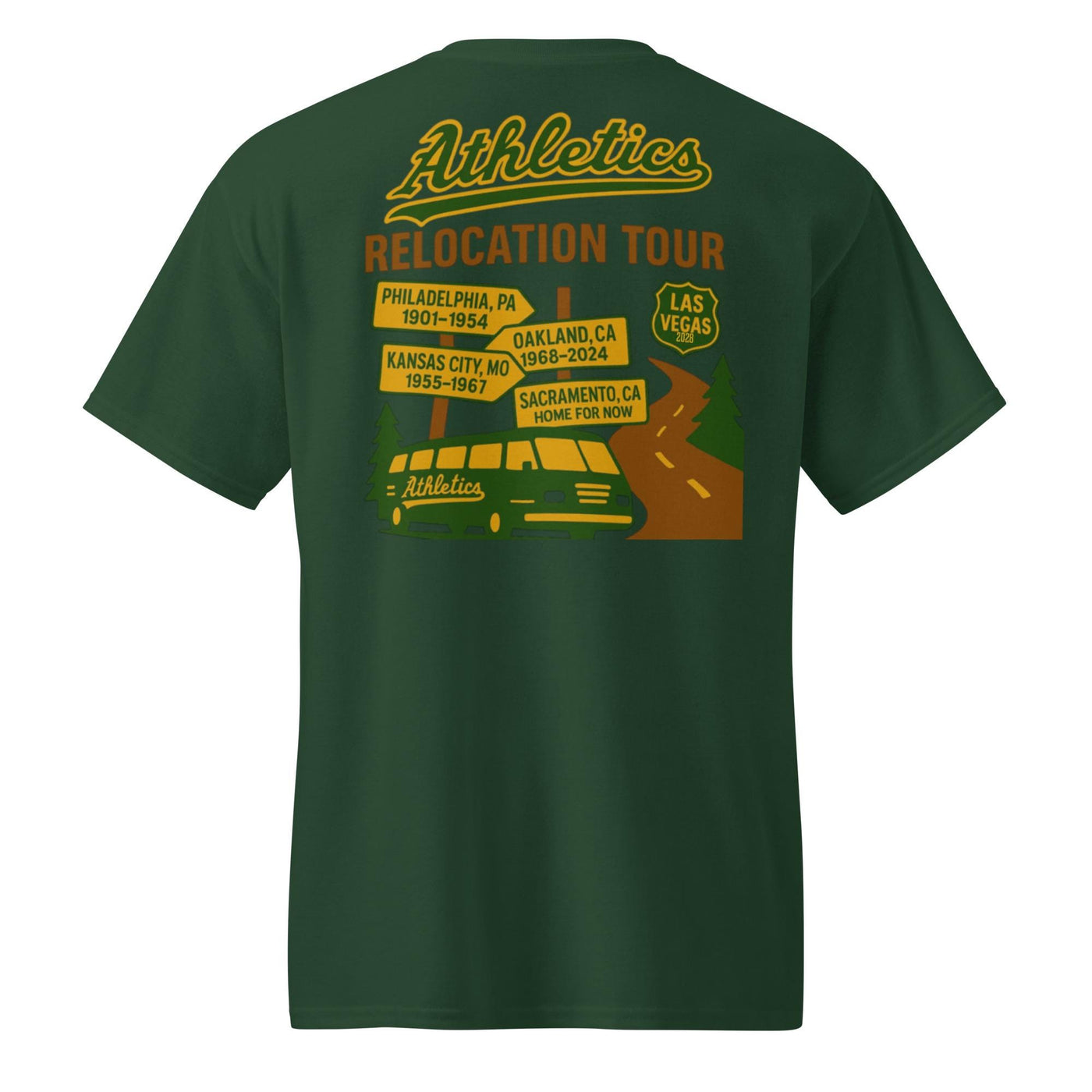 Athletics Relocation Tour Shirt – Now Featuring Las Vegas 2028!-DryBlend® T-Shirt