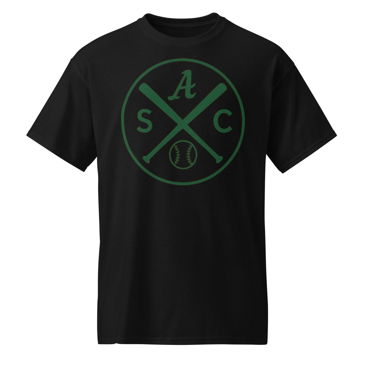 SAC Baseball Logo Shirt – Sacramento Baseball Tee (All Green Logo) DryBlend® T-Shirt
