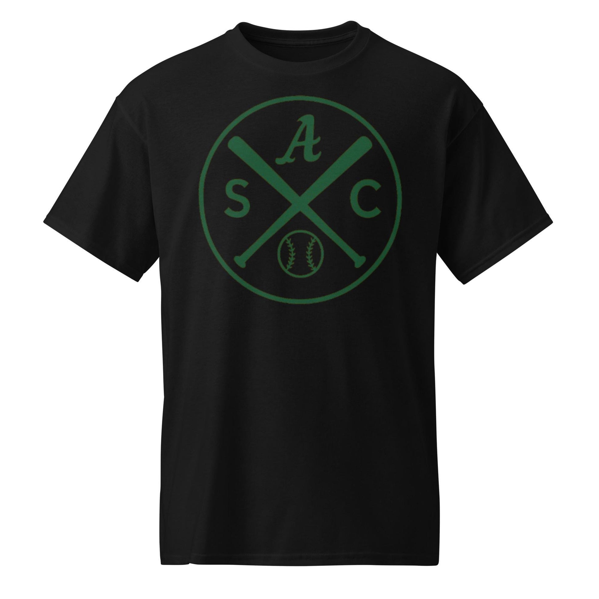 SAC Baseball Logo Shirt – Sacramento Baseball Tee (All Green Logo) DryBlend® T-Shirt