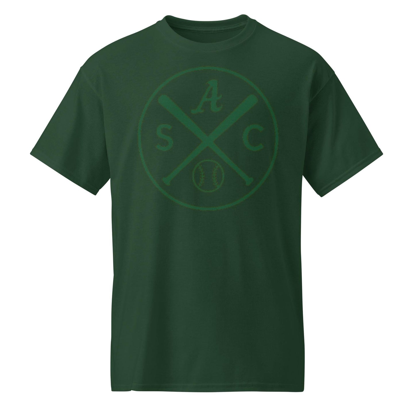SAC Baseball Logo Shirt – Sacramento Baseball Tee (All Green Logo) DryBlend® T-Shirt