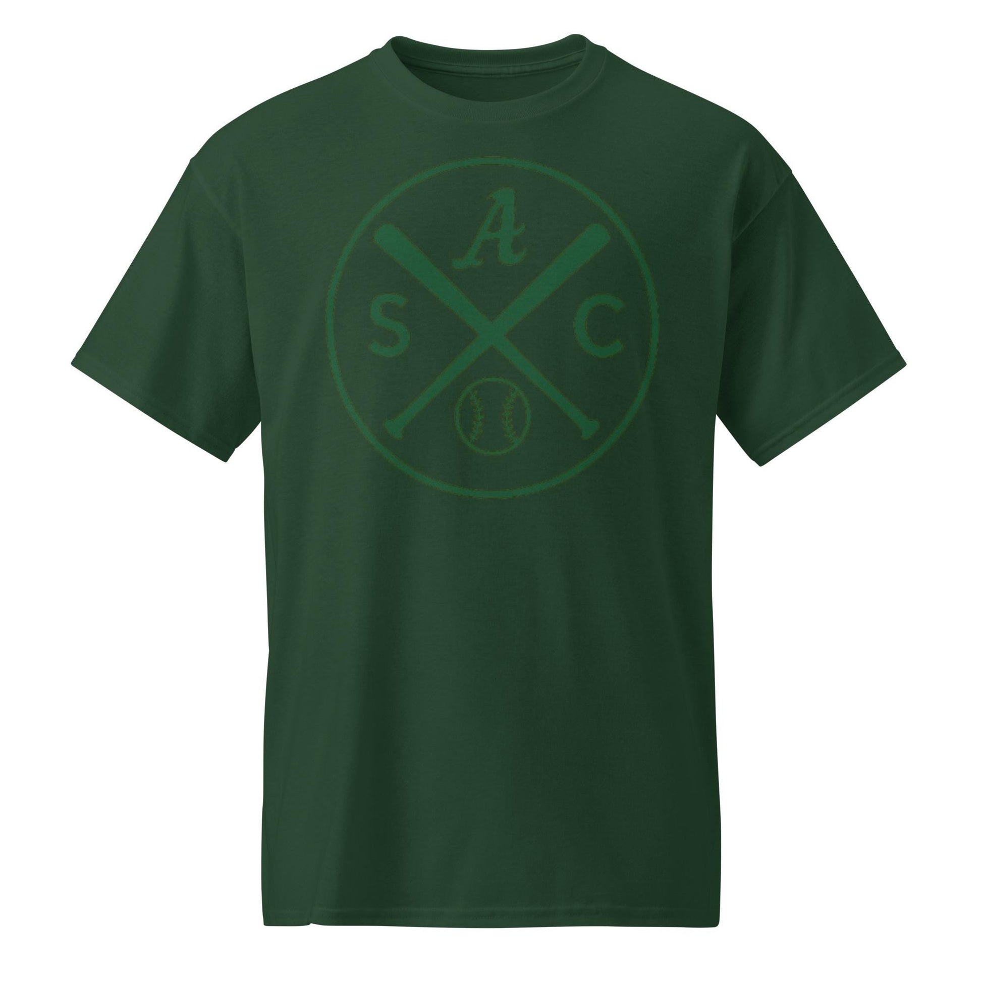 SAC Baseball Logo Shirt – Sacramento Baseball Tee (All Green Logo) DryBlend® T-Shirt